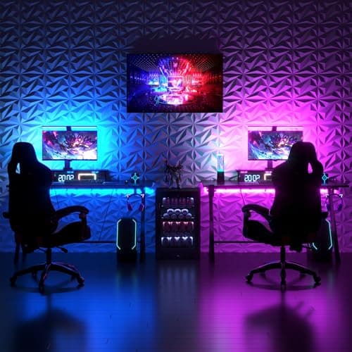 Panneaux muraux 3D Art3dwallpanels blanc, 30x30cm, 3㎡ pour décoration intérieure domicile