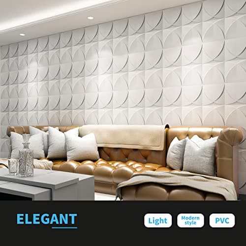 Title: Art3d Lot de 33 panneaux muraux 3D décoratifs en PVC Blanc parfait pour décoration salon et bureau 3 m² tendência