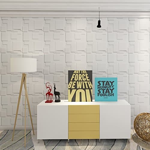 Art3d Carreaux 3D décoratifs, Panneaux de décoration Murale Moderne, Blanc, 3m²