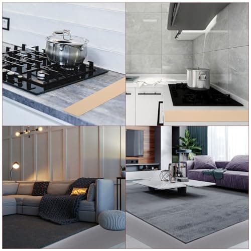 Sourcing Map Griffe Adhésive de 1 m en Vinyl Gris pour Joindre les Espaces au Sol et Solides Scalpeurs de 7,6 cm