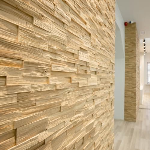 Revêtement mural 3D naturel en chêne – Design mural Deja vu (1 m²)