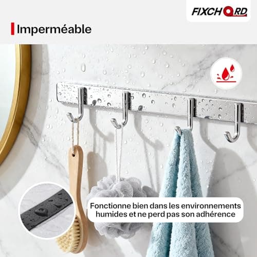 FIXCHORD Ruban Adhésifs Double Face Extra Fort, Imperméable et Ultra Résistant aux Hautes Températures, pour Bureaux et