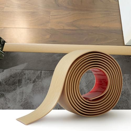 Bande de seuil auto-adhésive PVC 4cm grain de chêne beige pour sols en bois et espaces entre carreaux — Grain de Bois Beige