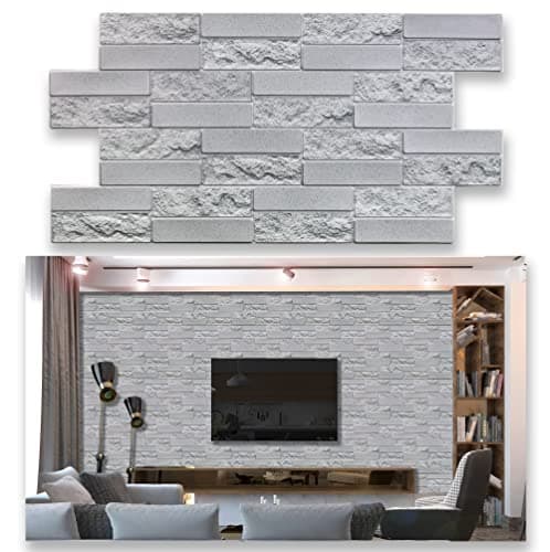 Panneaux muraux 3D en PVC argentés - Lot de 10 | Intérieur | Décoration murale | Éclairage atmosphérique | Taille 10x1m