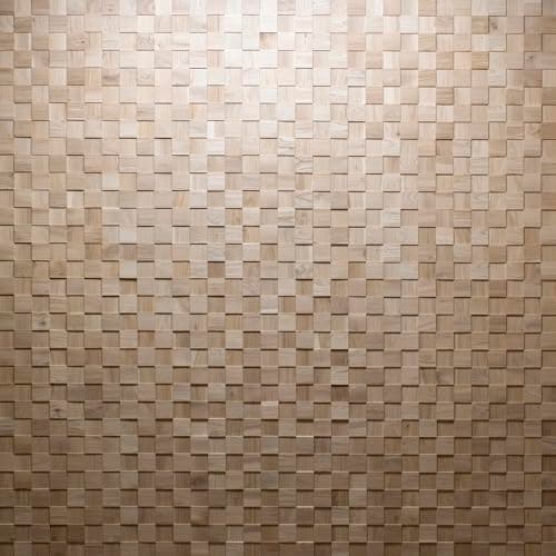 Bois Wall Design Revêtement mural en bois naturel 3D - Panneaux muraux en chêne - Modèle Chess (1 m²)  
Bois Wall Design