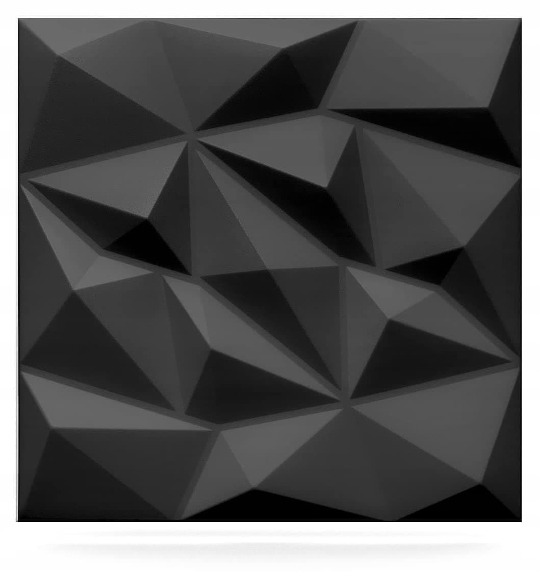 DECCART - Panneaux Mural Decoratif 3D Noir | Polystyrène PSE | Pour Décoration Murale | Appartements et Chambres | Éléga