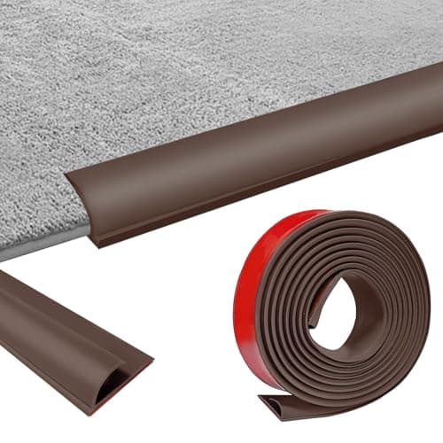 Bande de transition PVC autocollante pour tapis et sol en bois, profilé de transition autocollant de 3 mètres, bandes de — Marron