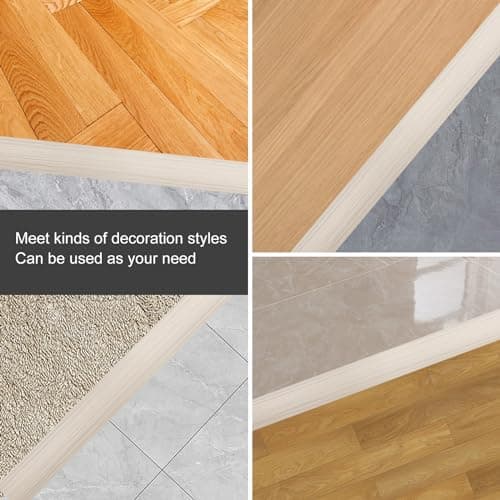 Barre de seuil TECDW, autoadhésive, Grain de bois de chêne gris, pour porte, vinyle, 2m x 4cm, design naturel, protectio