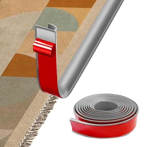 Bande de Seuil Adhésif 5 M Gris Bois Facile à Découper pour Portes, Tapis et Escaliers