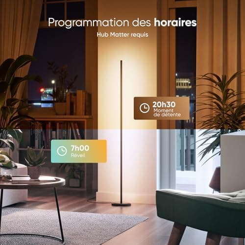 Nanoleaf Lampadaire LED RGB 1700lm | Salon | Compatible avec Alexa et Matter | Synchronisation Musicale | 16 Millions Co