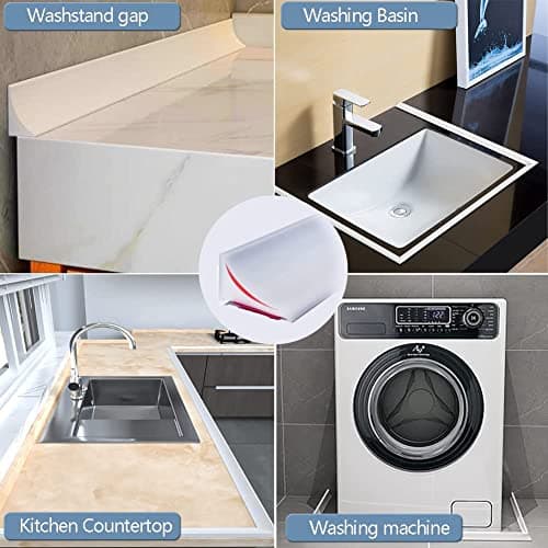 Bandes d'étanchéité silicone Gris pour seuil de douche (deux côtés adhésifs) Barrière d'eau efficace pour bordure de bai