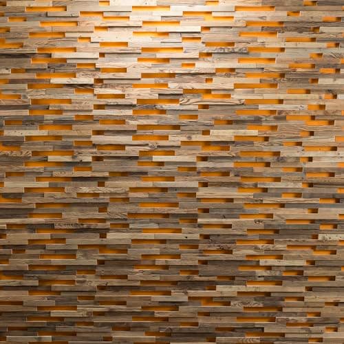 Panneaux muraux en bois recyclé 3D - Décoration murale vintage (1 m²)