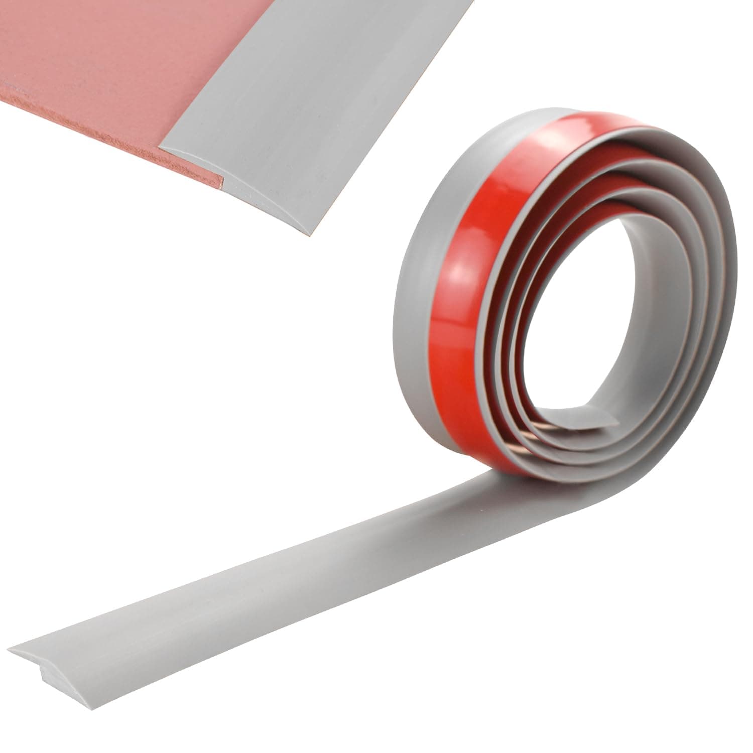 Barre De Seuil Adhesive Multiniveau 4M Gris PVC Baguette De Finition