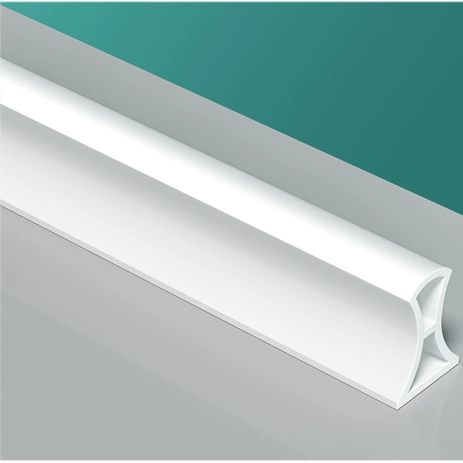 Barrière de douche 1m Blanc, joint étanche en silicone pliable 20x30mm, maintient l'eau à l'intérieur du seuil pour sall