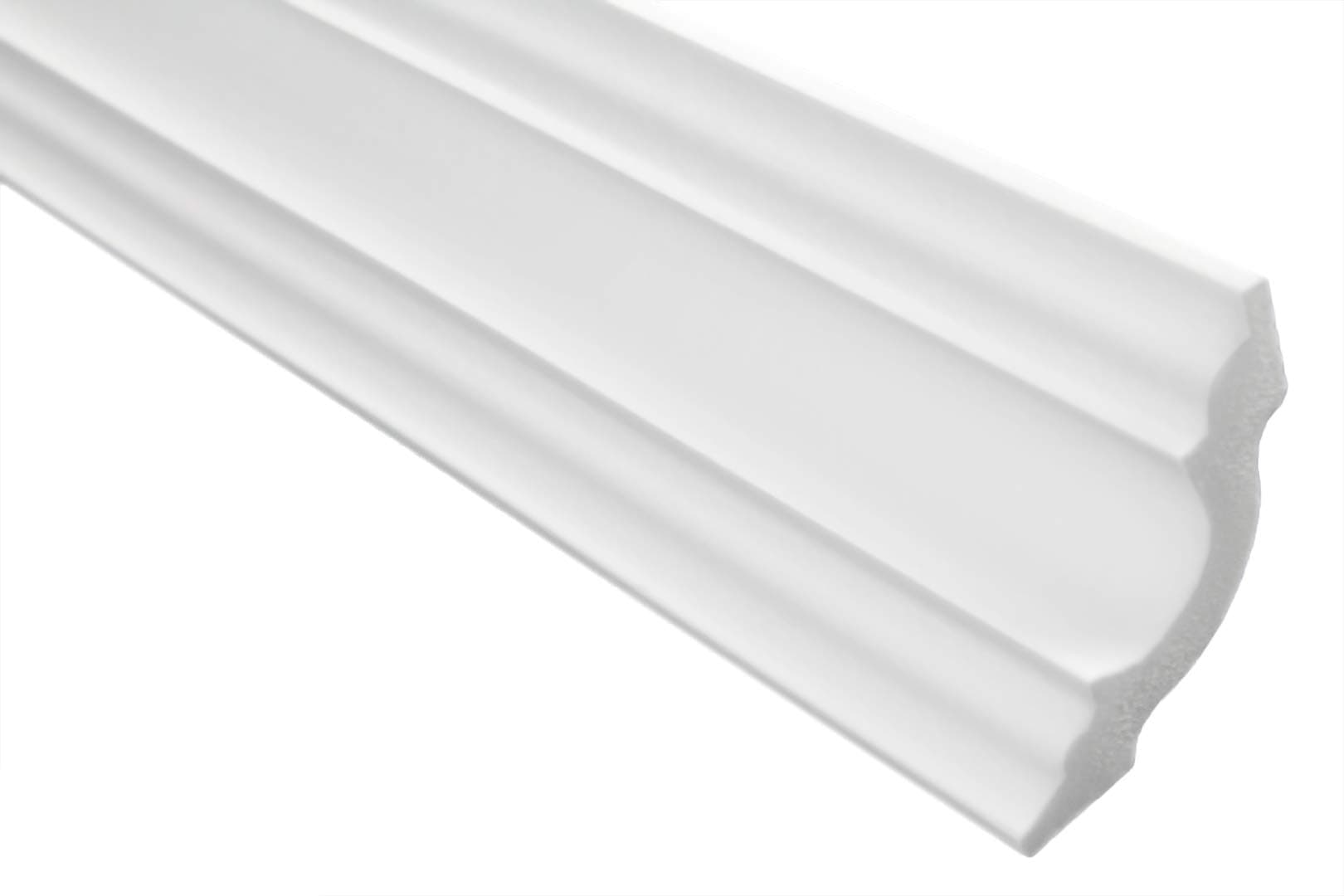 Moulure en stuc professionnel dur blanc lisse Marbet 50x50mm - 20 mètres
