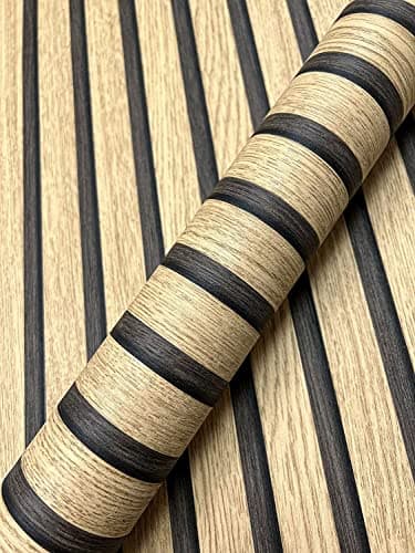 Newroom Skandi Papier peint marron - Panneaux 3D modernes - Pour salles de bain - Facile à appliquer avec guide inclus -