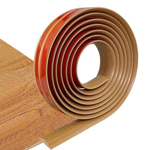 Bande de Seuil Noir 4cm x 2m | Solide & Élégant pour Couvrir les Espaces Entre les Étages | PVC_decorativeчинная — Chêne Jaune - Bas Marches