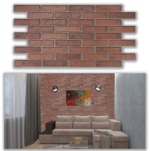 Grace Baltic Panneaux muraux 3D de qualité supérieure - Décoration murale - Autocollants muraux élastiques - Arbre À Cen — Brique Naturelle.