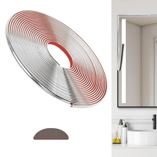 JUNART PVC Baguette de Finition Argentée pour Murs et Plafonds - Décoration Murale Flexible (600cm) — Argent-1000cm