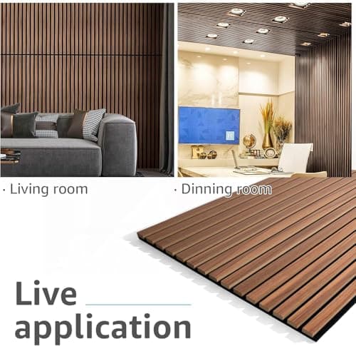 Art3d - Panneaux acoustiques insonorisants 3D bois noyer 2,88㎡ pour mur et plafond - Hauteperformance sonore et esthétiq