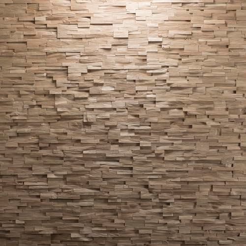 Revêtement mural 3D naturel en chêne – Design mural Deja vu (1 m²)