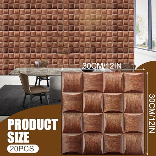 LOPYXBR Panneaux muraux 3D Blancs + Lot de 20 Panneaux Muraux 3D en Polystyrène - Idéaux pour décoration de Plafond et M
