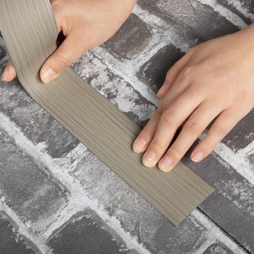 Bande de transition autocollante en vinyle PVC pour seuil de porte gris, sol stratifié, bordure de sol - 5 cm x 5 m - Tr