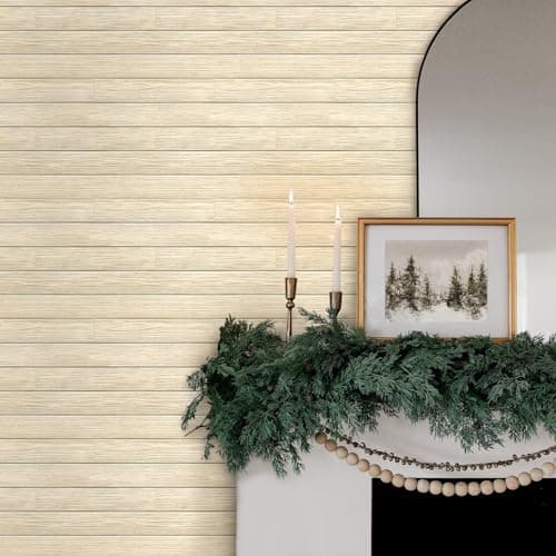 COMSTICKC Panneaux Muraux 3D Adhesif Bois Clair pour Décoration Intérieure, Idéal pour Bureau et Salon, Faciles à Instal