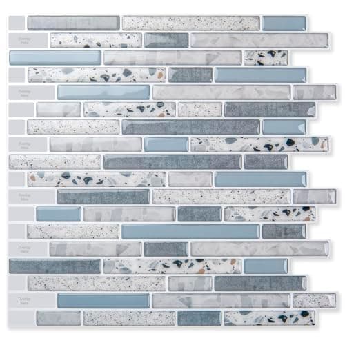 Art3d 10 Feuilles Carrelage Adhesif Mural Auto-Adhésif, Pour Cuisine et Bath, Imperméable et Facile à Installer, 30 x 30