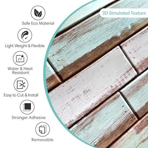 Panneaux Muraux 3D Bois Commomy 10 Pièces Parement Intérieur PVC, pour Salon et Chambre, Révasthaniment Mur 30x30cm Imit