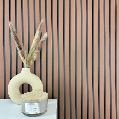 Papier peint bois marron modernes, acoustiques 3D, panneaux en bois scandinaves, naturels, fabriqués en Allemagne, 10,05 — Panneaux en Terre Cuite