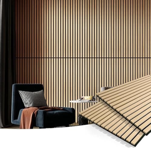 Art3d Lot de 4 panneaux acoustiques 3D en chêne absorbant le bruit 2,88㎡ pour mur et plafond - Chêne noir