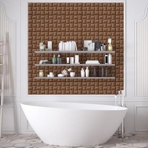 SZDianHai Lot de 10 autocollants muraux 3D bois - Décoration murale salon chambre - Peints à l'eau imperméables (30 x 30