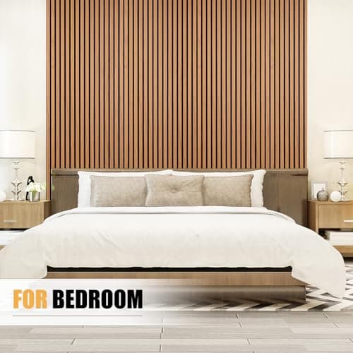 Panneaux muraux acoustiques 3D en chêne Dollar Boss pour bureau, chambre à coucher et cuisine, 240 x 60 cm, panneaux mur