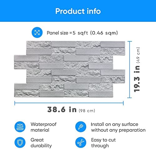 Panneaux muraux 3D en PVC argentés - Lot de 10 | Intérieur | Décoration murale | Éclairage atmosphérique | Taille 10x1m