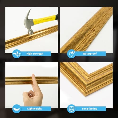 Art3d Lot de 6 moulures murales prédécoupées prêtes à assembler pour décoration murale intérieure de salon - Installés a