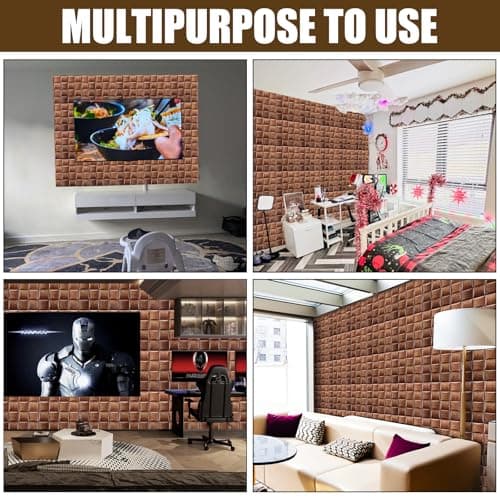LOPYXBR Panneaux muraux 3D Blancs + Lot de 20 Panneaux Muraux 3D en Polystyrène - Idéaux pour décoration de Plafond et M