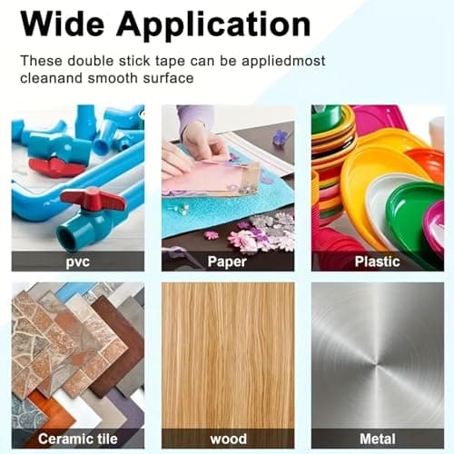 FOLAI Ruban Adhésif Double Face Étanche 3M - Intérieur et Extérieur, Fixation d'Objets Lourds, Applications Permanentes