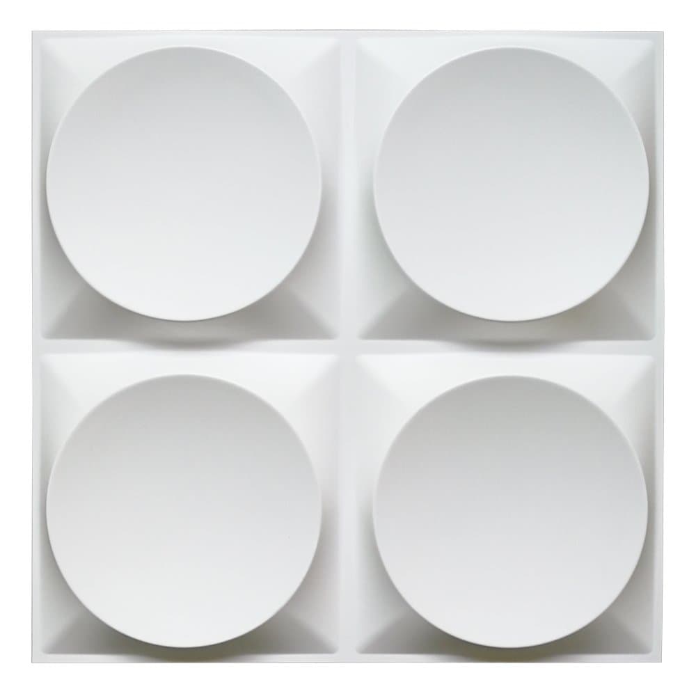 Art3d 12 Plaques 3 m² Panneaux Muraux 3D PVC Blanc Recyclable, Motif Surface de Lune, Beauté Intemporelle pour Salon et