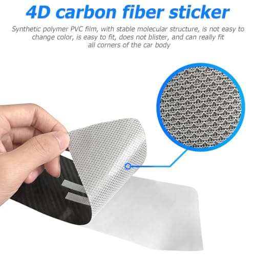 CGEAMDY 4 Pièces Protection Seuil Porte De Voiture Universel, Accessoire Protection Auto Pour Automobiles, Fibre Carbone