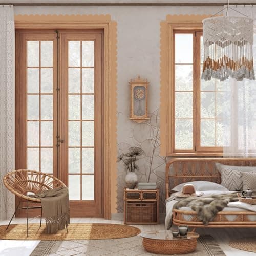 Moulures Festonnées en Bois Brut 40x9cm Jolie Garniture de Moulage pour Maison Mur Armoire Étagère Fenêtre Porte  
Moulu