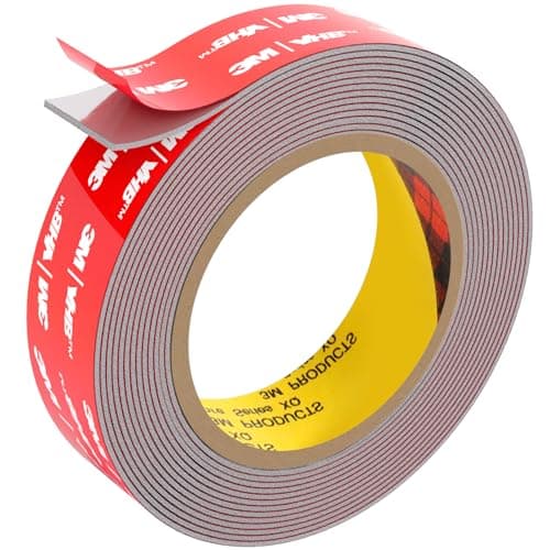 FIXCHORD, Ruban Adhésif Double Face Extra Fort pour Bande Lumineuse LED, Voiture, Décoration, Gris (15.4FT×0.39IN) — Gris