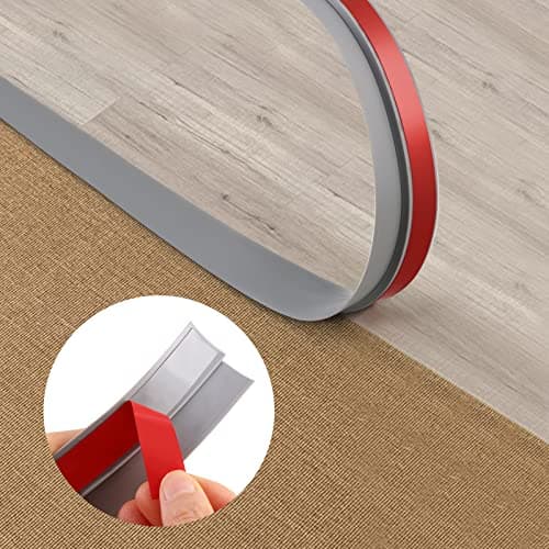 Bande de transition sol/pcéler et coller pour porte américaine, bordure de transition moquette/carrelage, adaptée aux se — Gris