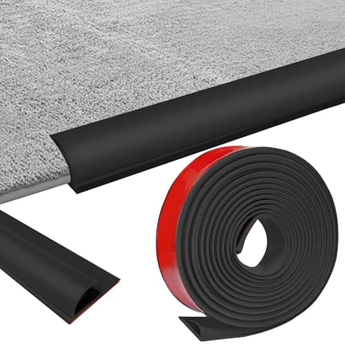 Bande de transition PVC autocollante pour tapis et sol en bois, profilé de transition autocollant de 3 mètres, bandes de — Noir