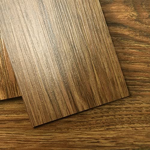 Art3d - Lot de 36 carrelage de sol en vinyle auto-adhésif pour surface rigide, Blanc délavé, 5 m² — Brun Doré