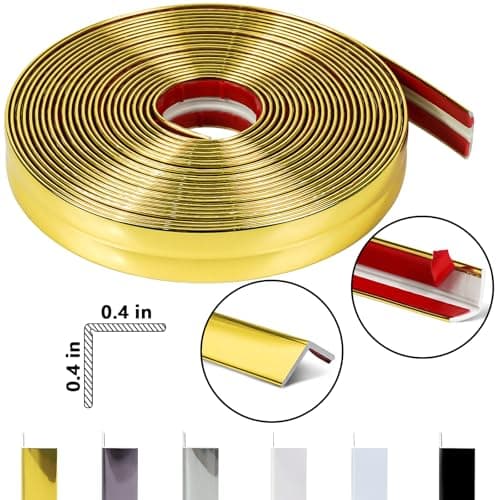 ZOWZOW Moulure Murale Autocollante - Flexibilité et Protection d'Angle pour Mur, Plafond et Meubles | 2 cm × 6 m | Bordu