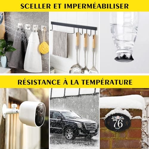 Ruban double face extra fort EMITEVER 25mm * 5M noir pour la décoration bureau et maison