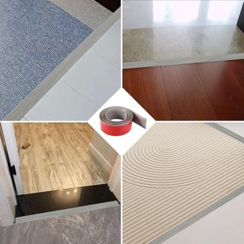 Barre de Seuil Autoadhésive 2mx5cm, Transitions de Moquette en PVC