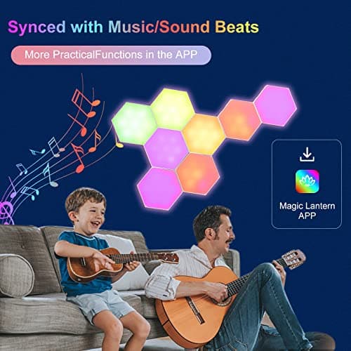 Neoglint Applique Murale Hexagonale LedRgb  Synchronisation Musique Salle De Jeu Decoration Intellectuelle Application C