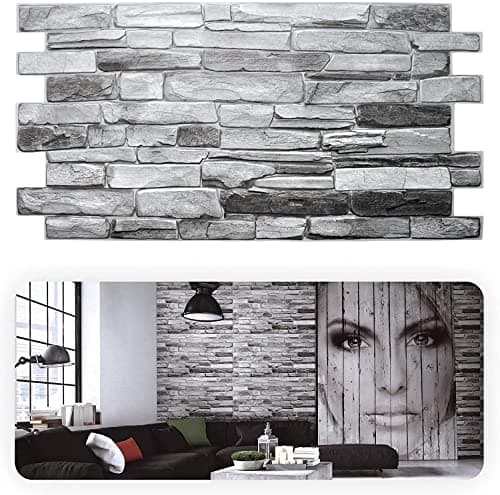 Grace Baltic Panneaux muraux 3D de qualité supérieure - Décoration murale - Autocollants muraux élastiques - Arbre À Cen — Gris